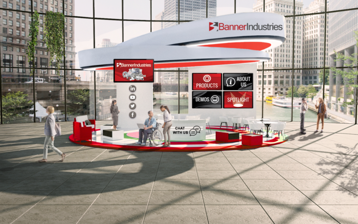 graphic virtual tradeshow booth